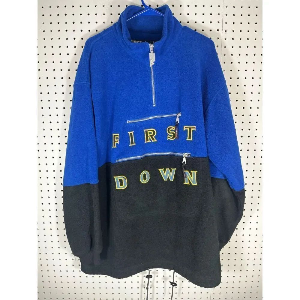 Vintage First Down pullover fleece sweatshirt